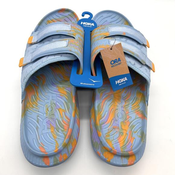 Hoka Ora Luxe Slide Sandals Mens Size 14 Summer Song Yellow Recovery 1134150 main image 7
